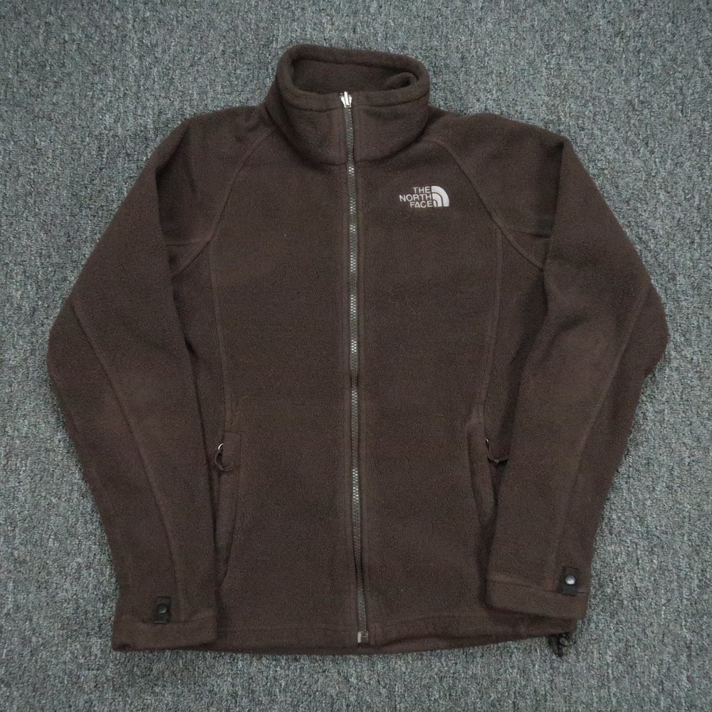 The North Face Jacket Womens Small Brown Full Zip Pockets Fleece Outdoors Hiking